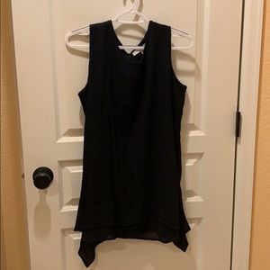 Black crepe sleeveless top